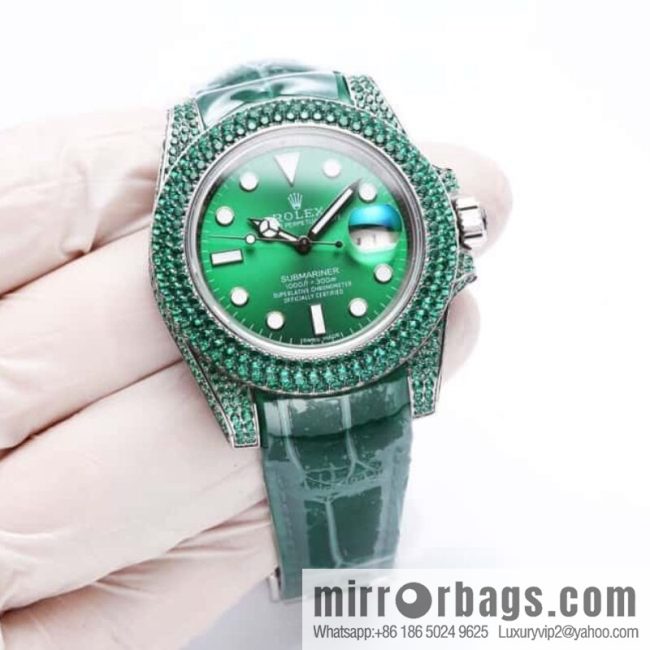 Rolex Gypsy Watch Submariner Dense Diamond Special 3135 Automatic Blue Oil Silk Movement Watch
