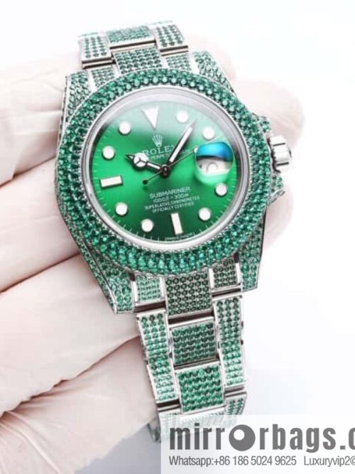 Rolex Gypsy Watch Submariner Dense Diamond Special 3135 Automatic Blue Oil Silk Movement Watch