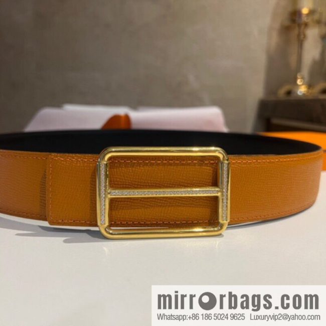 Hermes Hermes, with a selected first-layer cowhide palm print belt 3.8cm - Image 6