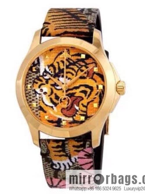 New Gucci Original Gucci, original order~ Gucci G-Timeless original Swiss quartz movement neutral watch tiger surface~ 37mm diameter