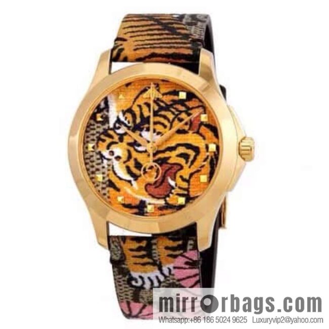 New Gucci Original Gucci, original order~ Gucci G-Timeless original Swiss quartz movement neutral watch tiger surface~ 37mm diameter