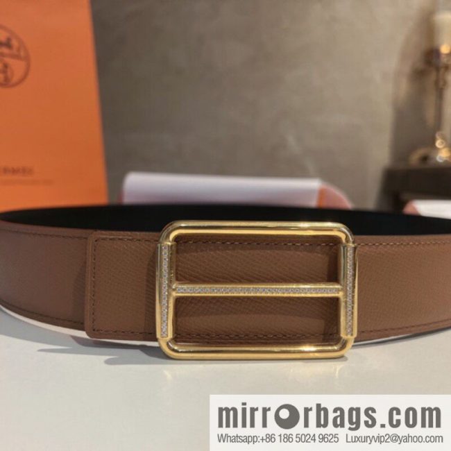 Hermes Hermes, with a selected first-layer cowhide palm print belt 3.8cm - Image 4