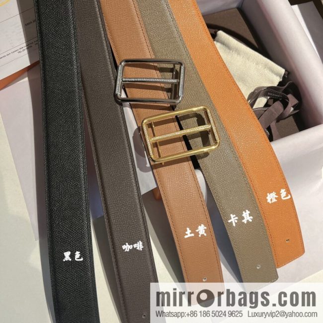 Hermes Hermes, with a selected first-layer cowhide palm print belt 3.8cm