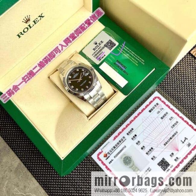 Rolex log 41mm real diamond customization \"The latest version of the SW200 automatic mechanical movement 41mm watch imported from Switzerland - Image 2