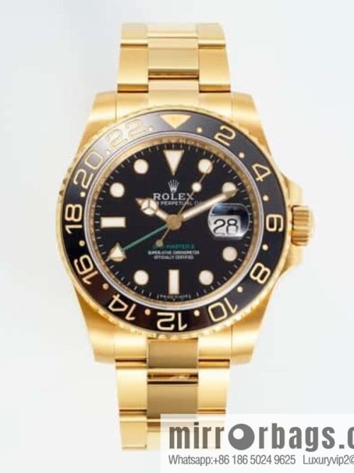 Rolex GMT Greenwich gold-coated one-piece Cal.3186 movement watch