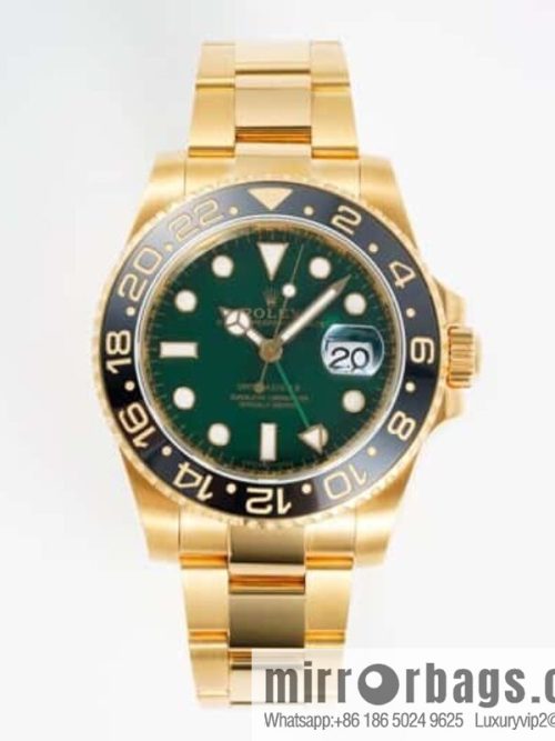 Rolex GMT Greenwich gold-coated one-piece Cal.3186 movement watch
