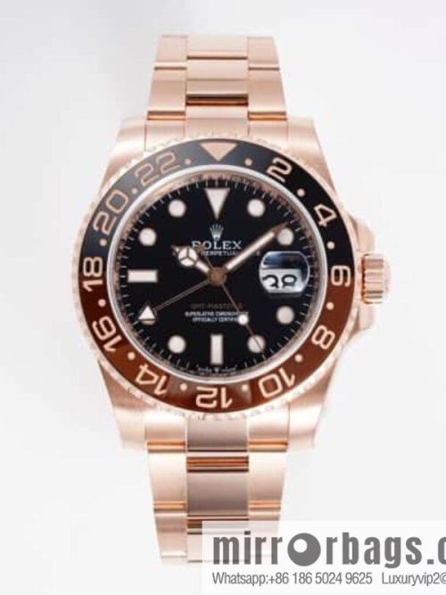 Rolex GMT Greenwich gold-coated one-piece Cal.3186 movement watch