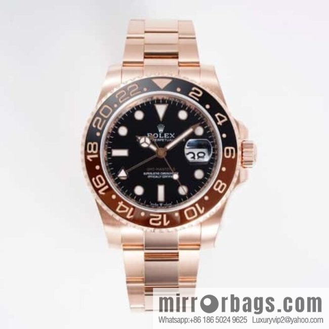 Rolex GMT Greenwich gold-coated one-piece Cal.3186 movement watch