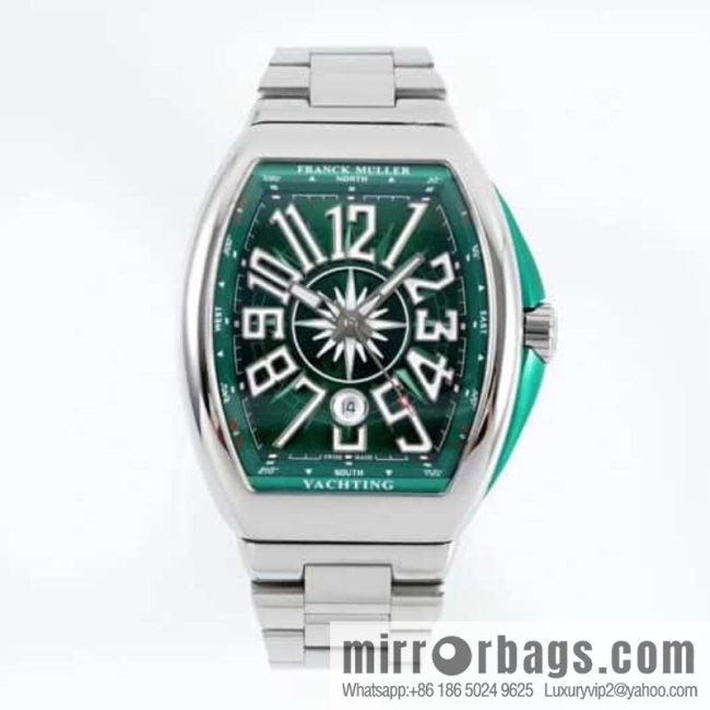 ABF highest quality, green yacht, new arrival Franck Muller Vanguard Yachting V45 series ETA2824 movement watch (copy)