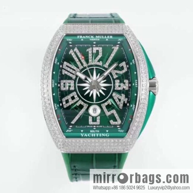 ABF highest quality, green yacht, new arrival Franck Muller Vanguard Yachting V45 ETA2824 movement watch
