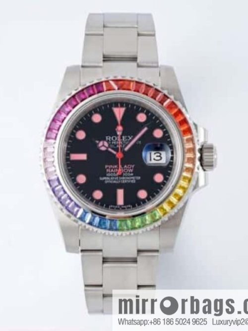 Rolex 3135 Single Calendar Movement Rainbow Circle Submariner