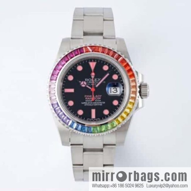 Rolex 3135 Single Calendar Movement Rainbow Circle Submariner