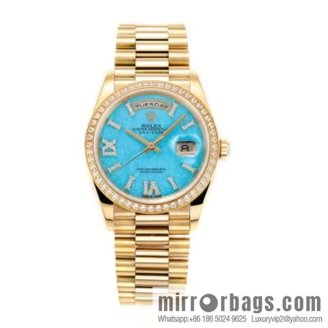 RA. Factory shocked the release of ROLEX Rolex 36mmDD gem plate series watch 128238