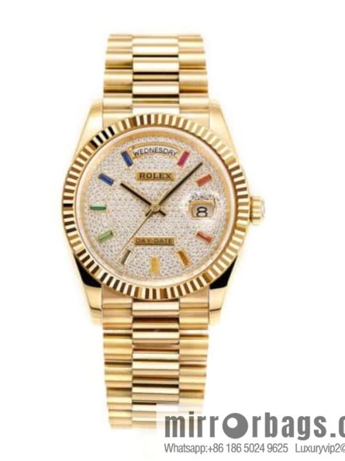 RA. Factory shocked the release of ROLEX Rolex 36mmDD gem plate series watch 128238