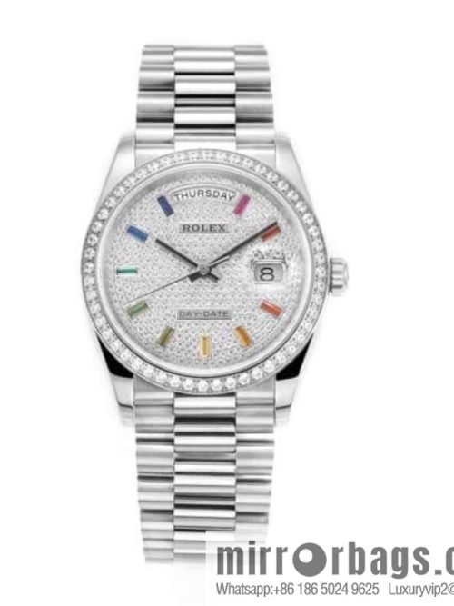 RA. Factory shocked the release of ROLEX Rolex 36mmDD gem plate series watch 128238