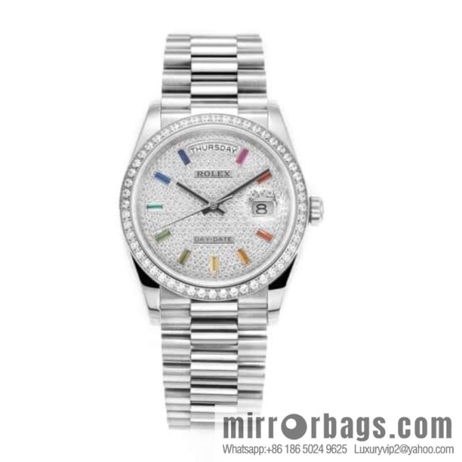 RA. Factory shocked the release of ROLEX Rolex 36mmDD gem plate series watch 128238