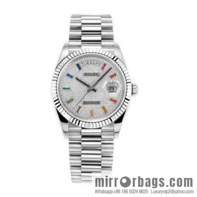 RA. Factory shocked the release of ROLEX Rolex 36mmDD gem plate series watch 128238