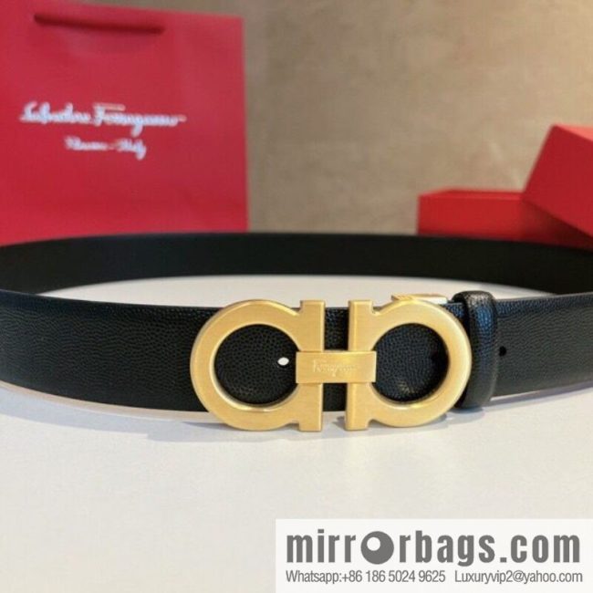 Ferragamo 2022 latest style business elite men\'s 3.5cm belt - Image 4