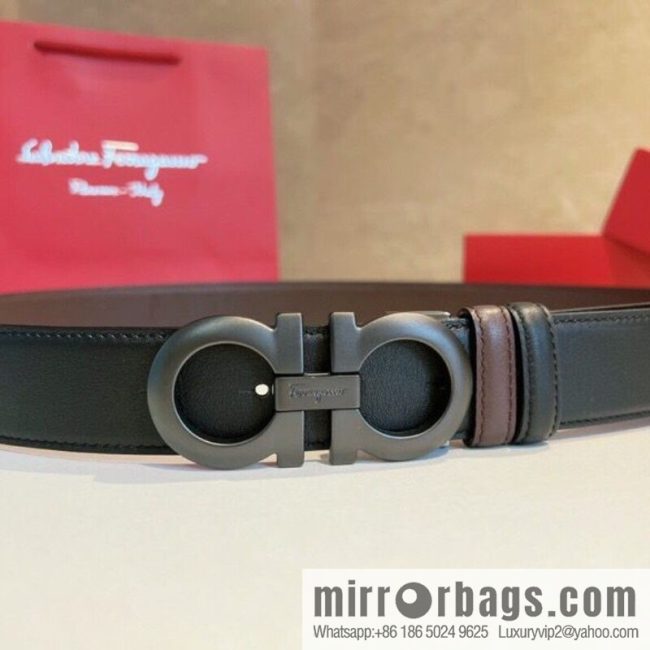 Ferragamo 2022 latest style business elite men\'s 3.5cm belt - Image 3