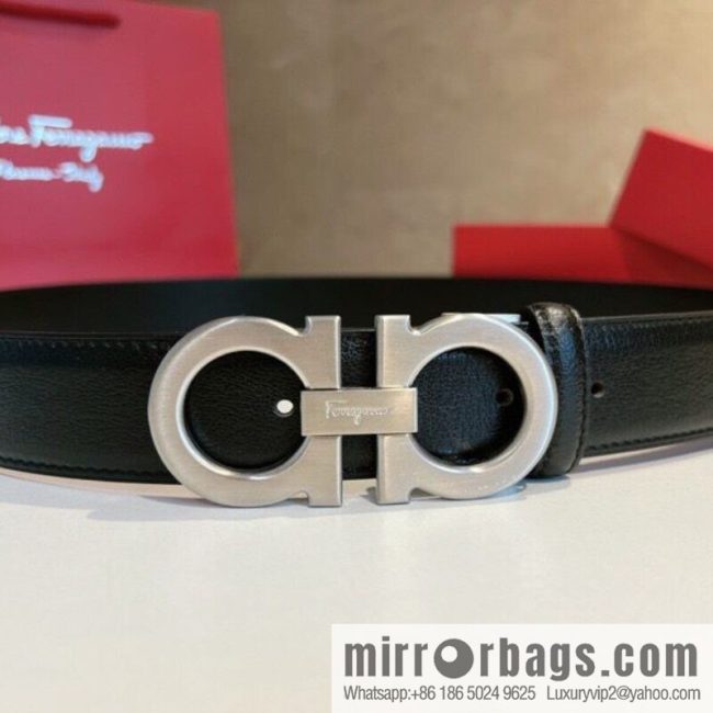 Ferragamo 2022 latest style business elite men\'s 3.5cm belt - Image 2