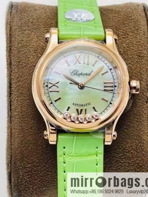 [YF Factory2023 wall crack recommendation, the latest masterpiece] Chopard happy Sports series 274893-5016 (mint green mother shell - pearlescent purple)