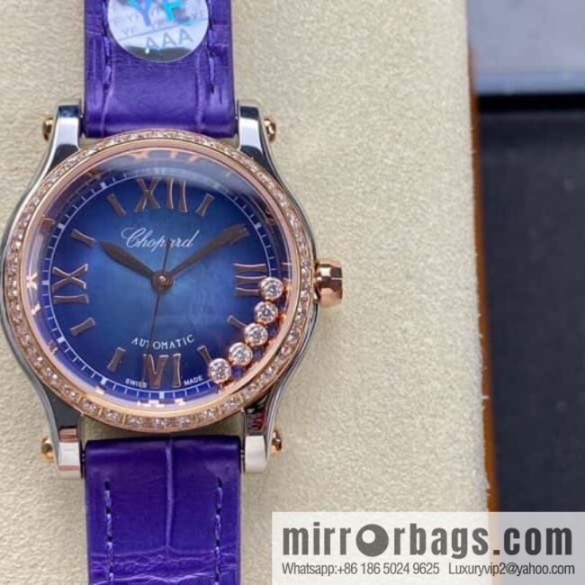 [YF Factory2023 wall crack recommendation, the latest masterpiece] Chopard happy Sports series 274893-5016 (mint purple mother shell - pearlescent purple)
