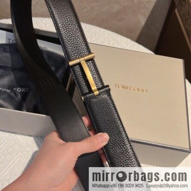 TOMFORD Tom Ford, Men\'s T-Buckle Double-Sided Belt 4.0cm - Image 4