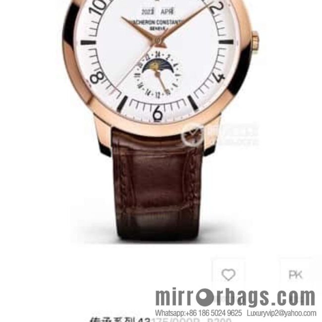 TWFactory Taiwan\'s highest version of Vacheron Constantin\'s historical masterpiece series 3100V/000R_B422 perpetual calendar multi-function watch