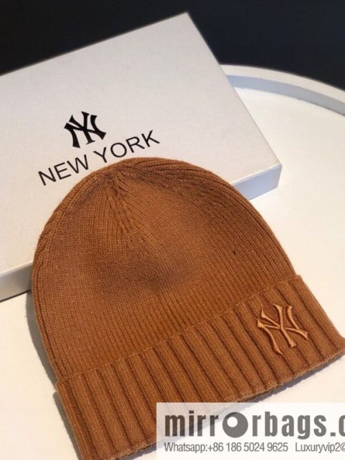 MLB-NY Plush thermal wool knitted hat