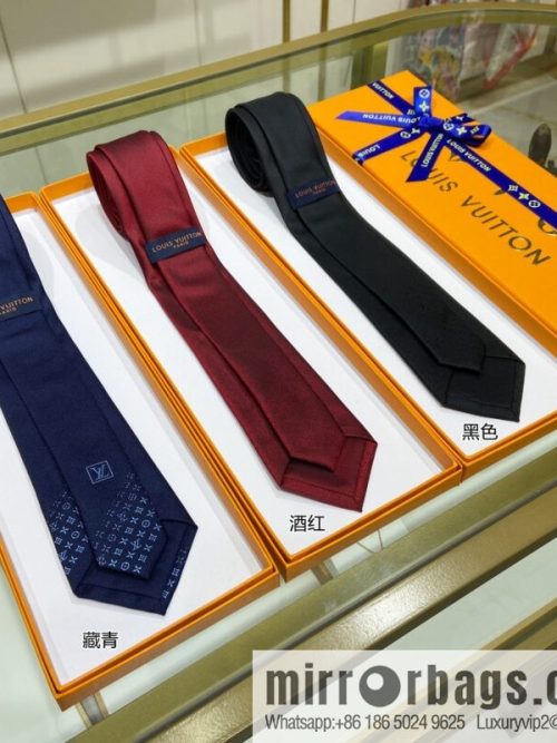 LV Louis Vuitton 100% top jacquard silk gradual change pattern tie