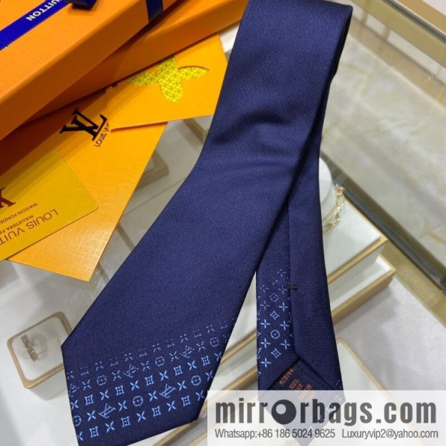 LV Louis Vuitton 100% top jacquard silk gradual change pattern tie - Image 4