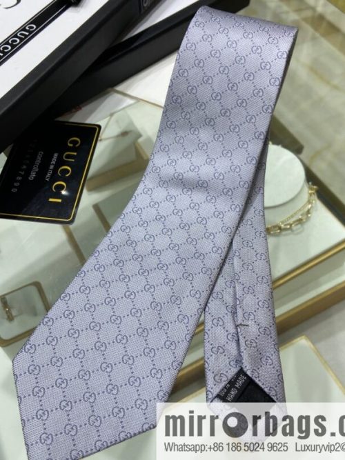 GUCCI Gucci 100% Top Jacquard Silk GG Logo Printed Tie 597126