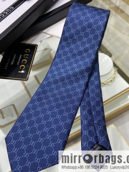 GUCCI Gucci 100% Top Jacquard Silk GG Logo Printed Tie 597126