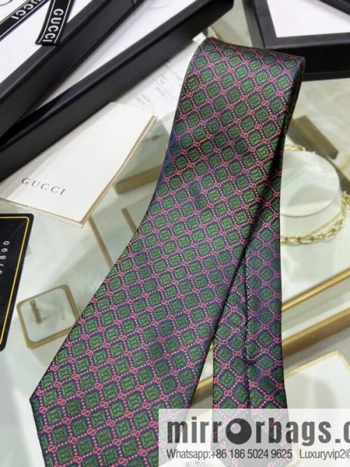 GUCCI Gucci 100% Top Jacquard Silk GG Rhombus Pattern Tie 571800