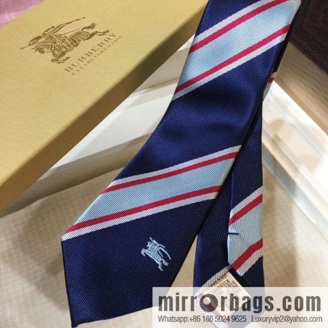 Burberry 100% Top Jacquard Silk Striped Tie