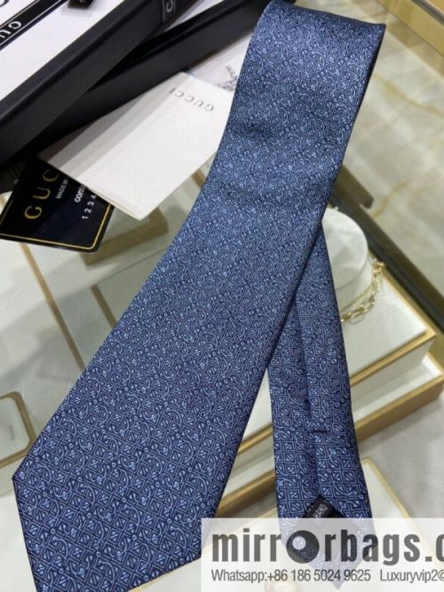 GUCCI Gucci 100% Top Jacquard Silk GG Dark Pattern Jacquard Tie