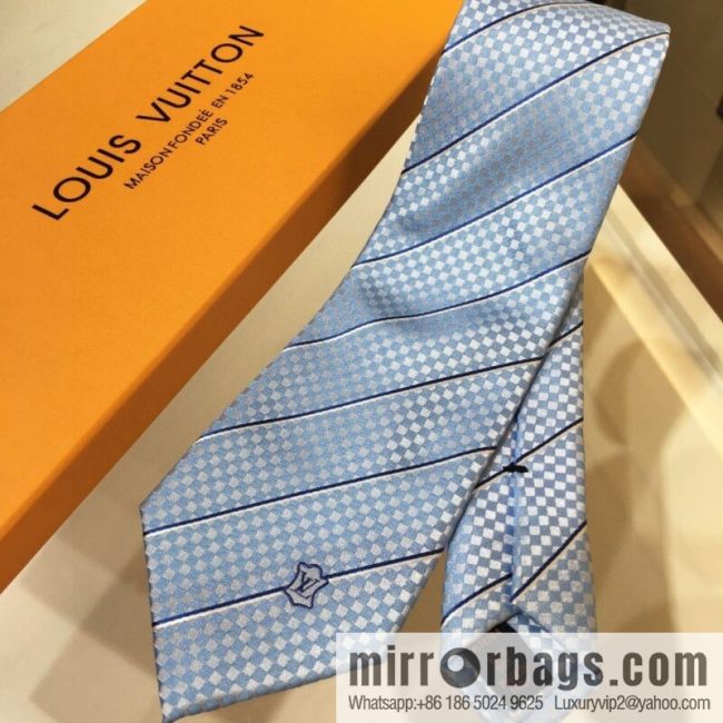 LV Louis Vuitton 100% Top Jacquard Silk ECU Tie M78756