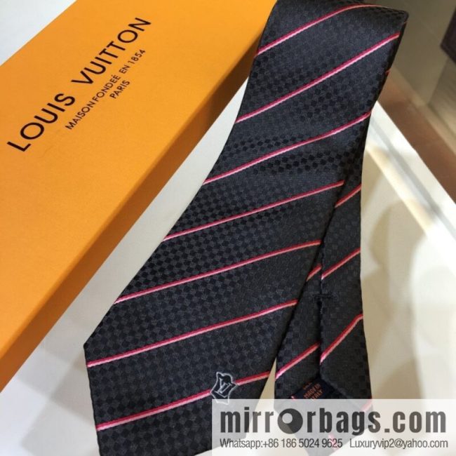 LV Louis Vuitton 100% Top Jacquard Silk ECU Tie M70176