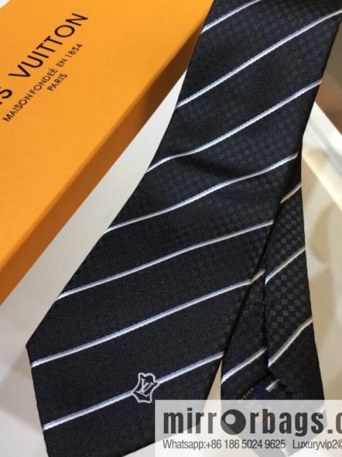 LV Louis Vuitton 100% Top Jacquard Silk ECU Tie M78758