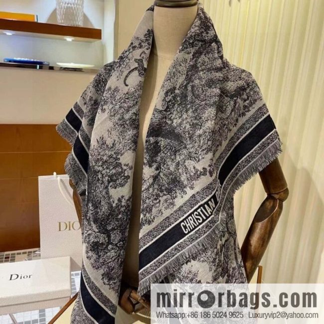 DIOR printed pattern scarf