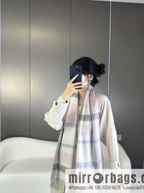 LOEWE small logo two-color embroidered cashmere scarf