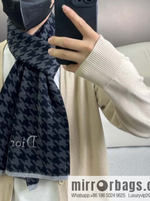 DIOR 2023 Thousand Birds Jacquard, Men\'s and Women\'s Knitted Cashmere Scarf