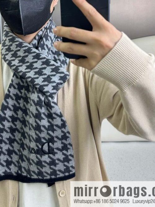DIOR 2023 Thousand Birds Jacquard, Men\'s and Women\'s Knitted Cashmere Scarf
