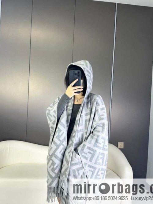 Fendi limited edition hooded cape shawl