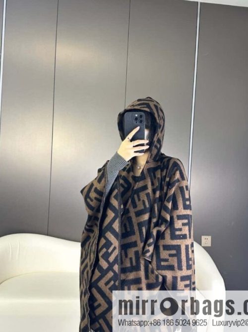 Fendi limited edition hooded cape shawl