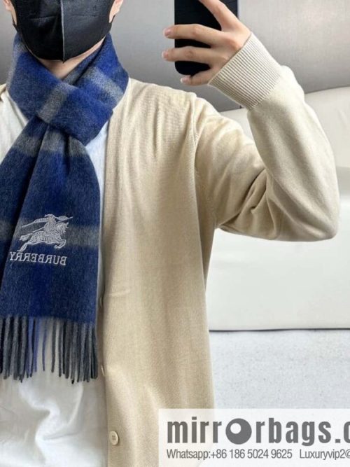 Burberry Burberry, War Horse Plaid, Couple, Cashmere Scarf