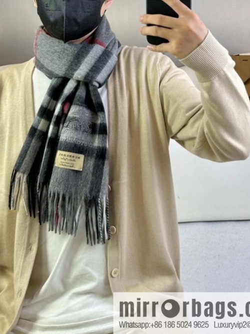 Burberry, embroidered war horse, cashmere checked scarf