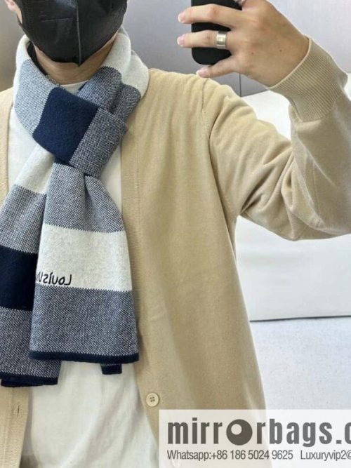 LV Knitted Striped, Unisex Scarf