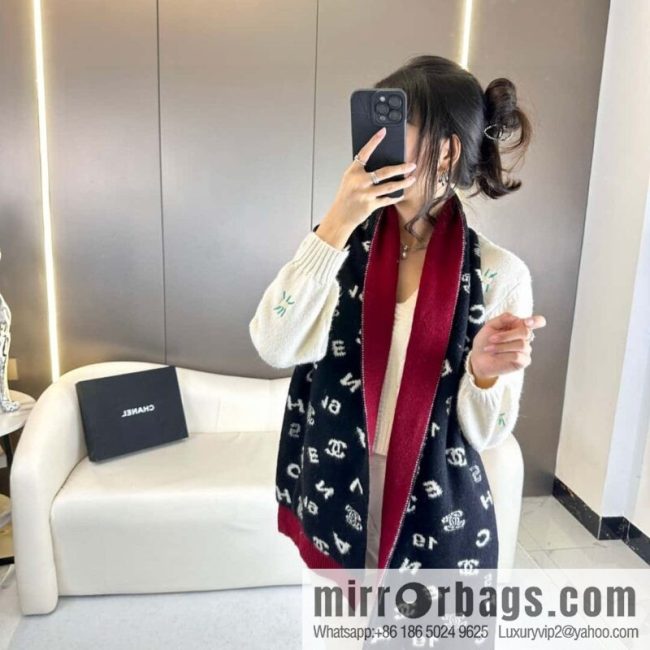 CHANEL counter cashmere scarf