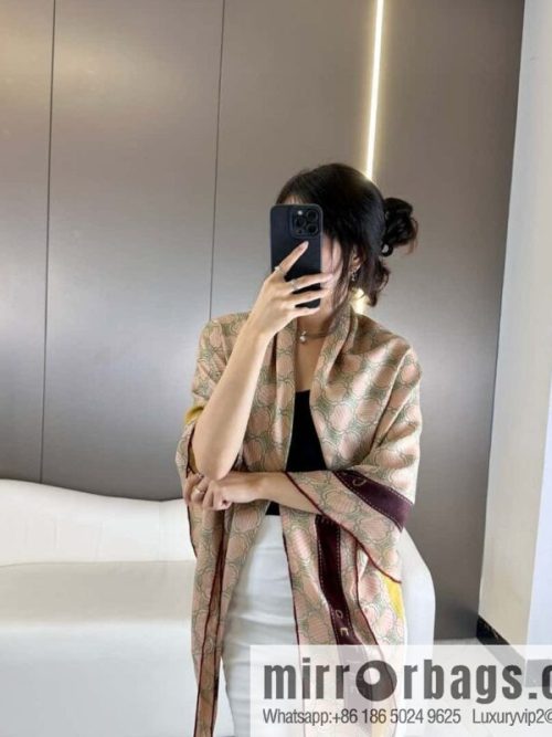 CELINE Arc de Triomphe, cashmere square scarf
